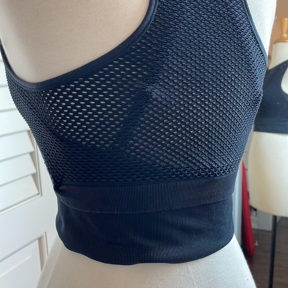Black JoyLab Two Tiered Sports Bra with Mesh Detailing - Picture 7 of 12
